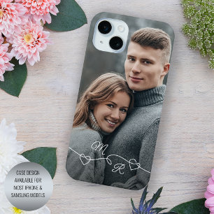 Ihre Monogramme und verflochtene Liebe hören iPhone 15 Plus Hülle