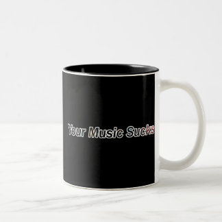 Ihre Musik ist zum Kotzen Zweifarbige Tasse