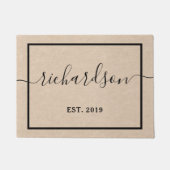 Ihre Nachname im Skript mit Jahr Fußmatte (Vorderseite)