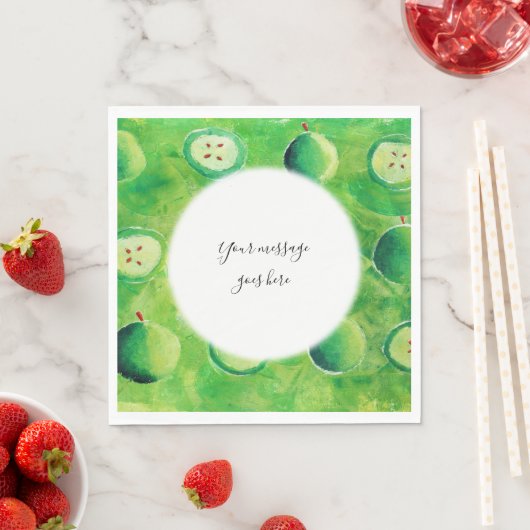 Ihre Nachricht Äpfel Serviette (Beispiel)