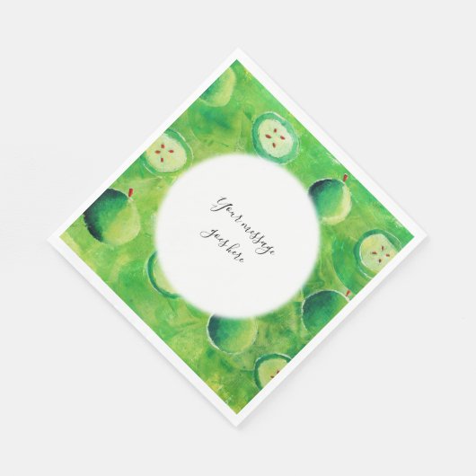 Ihre Nachricht Äpfel Serviette (Ecke)