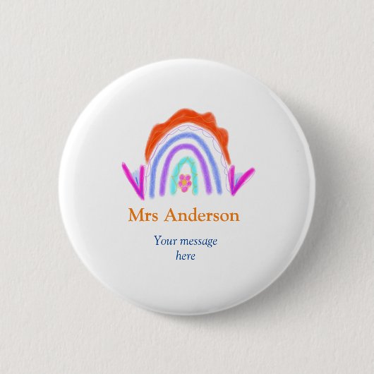 Ihre Nachricht E fügen Sie Text Name Regenbogenleh Button (Vorderseite)