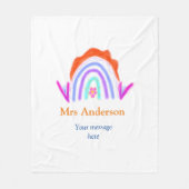 Ihre Nachricht E fügen Sie Text Name Regenbogenleh Fleecedecke (Vorderseite)