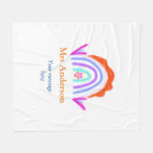 Ihre Nachricht E fügen Sie Text Name Regenbogenleh Fleecedecke (Vorderseite (Horizontal))