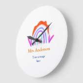 Ihre Nachricht E fügen Sie Text Name Regenbogenleh Große Wanduhr (Winkel)