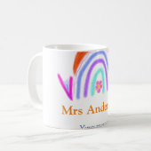 Ihre Nachricht E fügen Sie Text Name Regenbogenleh Kaffeetasse (Vorderseite Links)