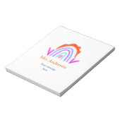 Ihre Nachricht E fügen Sie Text Name Regenbogenleh Notizblock (Rotiert)