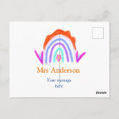 Ihre Nachricht E fügen Sie Text Name Regenbogenleh Postkarte (Rückseite)