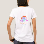 Ihre Nachricht E fügen Sie Text Name Regenbogenleh T-Shirt (Rückseite)