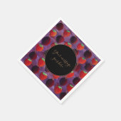 Ihre Nachricht Erdbeeren und Pflaumen Rote Früchte Serviette (Ecke)