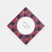 Ihre Nachricht Erdbeeren und Pflaumen Rote Früchte Serviette (Ecke)