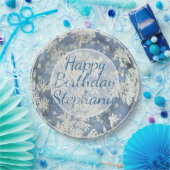 Ihre Nachricht Frost Frost Abstraktes Foto - Bokeh Pappteller (Party)