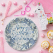 Ihre Nachricht Frost Frost Abstraktes Foto - Bokeh Pappteller (Party)