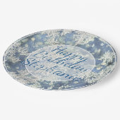 Ihre Nachricht Frost Frost Abstraktes Foto - Bokeh Pappteller (Schrägansicht)