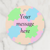 Ihre Nachricht hier fügen Textname boho bunten Ros Geschenkanhänger (Rückseite)