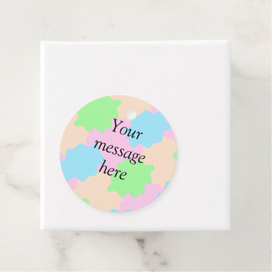 Ihre Nachricht hier fügen Textname boho bunten Ros Geschenkanhänger (Beispiel)