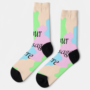 Ihre Nachricht hier fügen Textname boho bunten Ros Socken