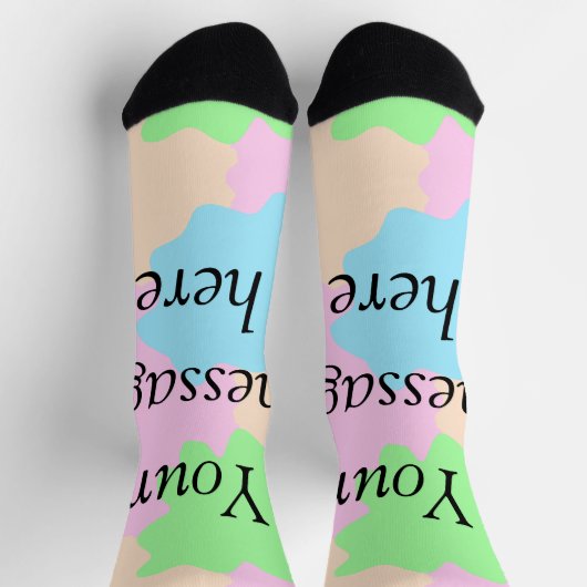 Ihre Nachricht hier fügen Textname boho bunten Ros Socken (Oben)