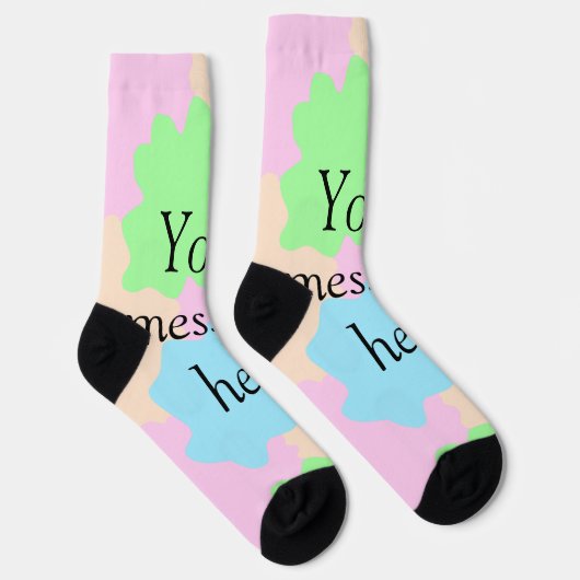 Ihre Nachricht hier fügen Textname boho bunten Ros Socken (Rechts)