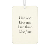 Ihre Nachricht hier fügt Textname Monogramm Bild q Autolufterfrischer (Rückseite)