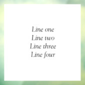 Ihre Nachricht hier fügt Textname Monogramm Bild q Fensteraufkleber (Blatt 3)