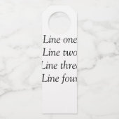 Ihre Nachricht hier fügt Textname Monogramm Bild q Flaschenanhänger (Vorderseite)