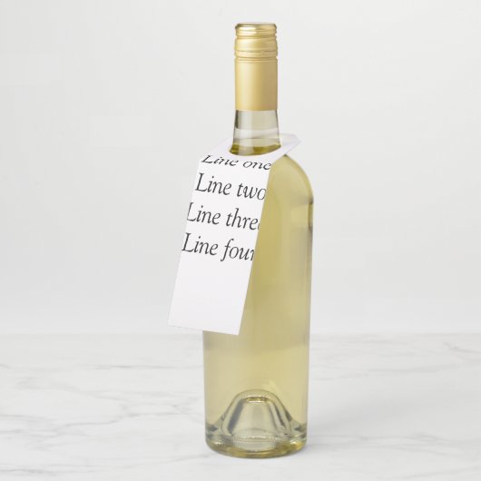 Ihre Nachricht hier fügt Textname Monogramm Bild q Flaschenanhänger (Angewinkelt)