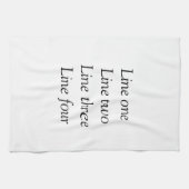 Ihre Nachricht hier fügt Textname Monogramm Bild q Geschirrtuch (Horizontal)