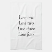 Ihre Nachricht hier fügt Textname Monogramm Bild q Geschirrtuch (Vertikal)