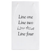 Ihre Nachricht hier fügt Textname Monogramm Bild q Kleine Geschenktüte (Rückseite)