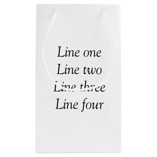 Ihre Nachricht hier fügt Textname Monogramm Bild q Kleine Geschenktüte (Rückseite)