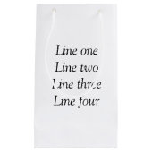 Ihre Nachricht hier fügt Textname Monogramm Bild q Kleine Geschenktüte (Vorderseite)