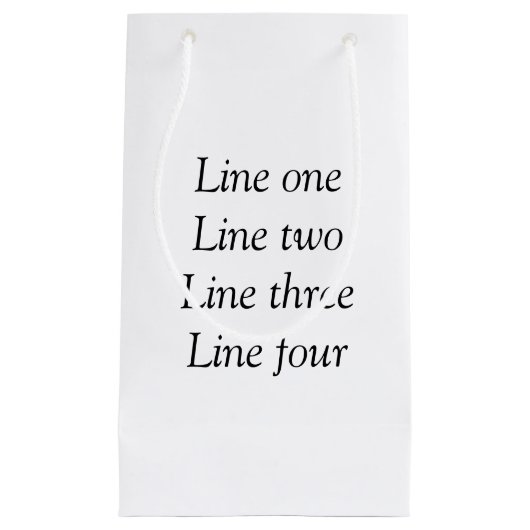 Ihre Nachricht hier fügt Textname Monogramm Bild q Kleine Geschenktüte (Vorderseite)