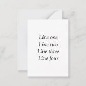 Ihre Nachricht hier fügt Textname Monogramm Bild q Mitteilungskarte (Vorderseite)