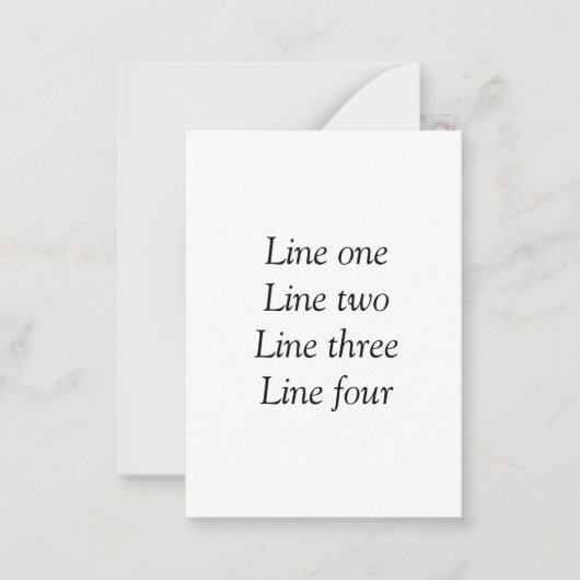 Ihre Nachricht hier fügt Textname Monogramm Bild q Mitteilungskarte (Vorderseite)