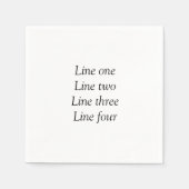 Ihre Nachricht hier fügt Textname Monogramm Bild q Serviette (Vorderseite)