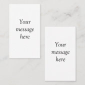 Ihre Nachricht hier fügt Textname Monogramm Bild q Visitenkarte (Vorne/Hinten)