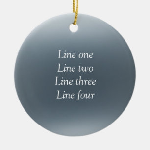 Ihre Nachricht hier grau-blauer metallischer Hinte Keramik Ornament
