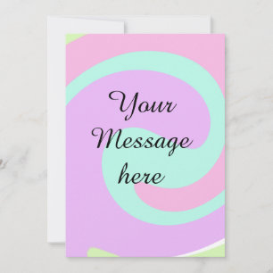 Ihre Nachricht hier Textname Monogramm rosa Pastel Feiertagskarte