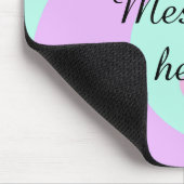 Ihre Nachricht hier Textname Monogramm rosa Pastel Mousepad (Ecke)