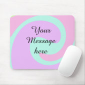 Ihre Nachricht hier Textname Monogramm rosa Pastel Mousepad (Mit Mouse)