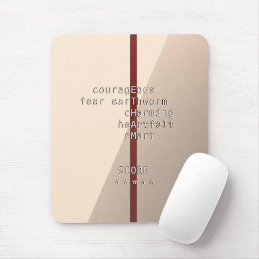 Ihre Nachricht oder Ihr Name mit Kreuzworträten? B Mousepad (Mit Mouse)