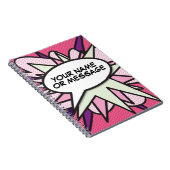 Ihre Nachricht Sprechblase Rosa Comic Buch (Rechte Seite)