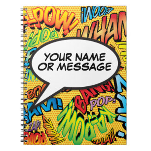 Ihre Nachrichten-Sprechblase Spaß Retro-Comicbuch Notizblock