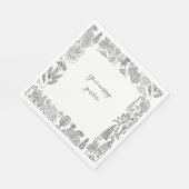 Ihre Nachrichtenstruktur Schwarz-Weiß-Illustration Serviette (Ecke)