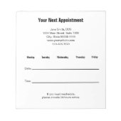 Ihre nächste Erinnerung für Zahnärzte Notizblock (Vorderseite)