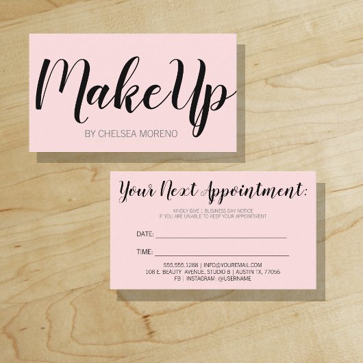 Ihre nächste Erinnerung Minimalistisch | Rosa Terminkarte