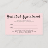 Ihre nächste Erinnerung Minimalistisch | Rosa Terminkarte (Vorderseite)