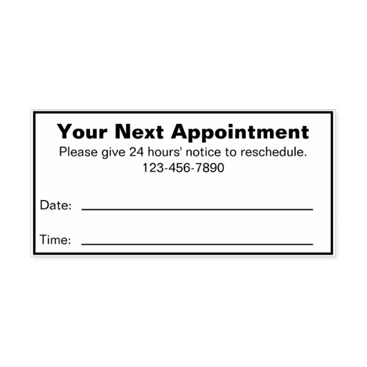 Ihre nächste Ernennung Dr. Office Patient Erinneru Permastempel (Design)
