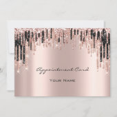 Ihre nächste Rose Gold Tropfen Black Lashes Einladung (Vorderseite)